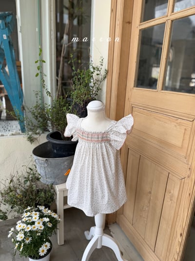 Marron10｜(3m-18m 1y-6y) 日落編織花包屁衣/洋裝7