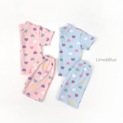 LIME&BLUE33｜(80-118cm)  繽紛愛心套裝3