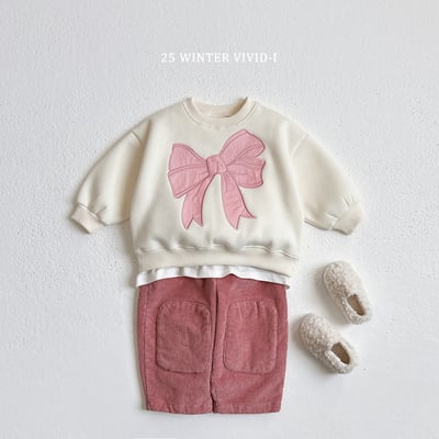 vivid67｜(78cm-125cm) 蝴蝶結刺繡印花休閒上衣6