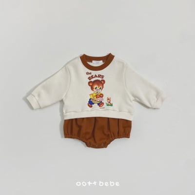 Oottbebe23｜(0m-12m) 熊兔拼色包屁衣5