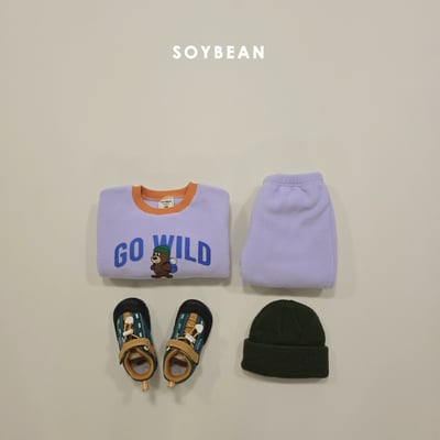 Soybean14｜(75cm-118cm) 小熊露營印花撞色休閒套裝18