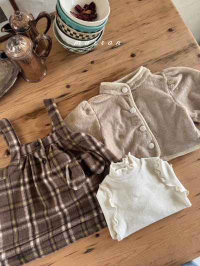 Marron 20｜(1y-6y) 學院格紋吊帶洋裝9