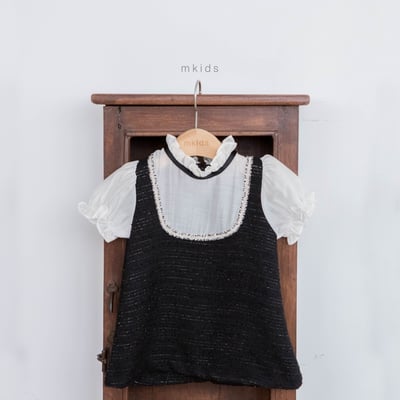 M-KIDS14｜(65-115cm) 雪紡小香風洋裝9