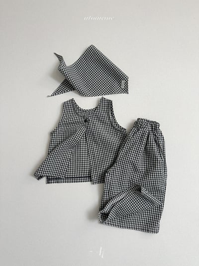 Atomeme09｜(70-110) 格紋寬褲9