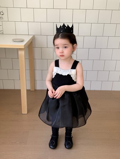 JE38｜(66-120cm) 無袖蕾絲花邊包屁衣/洋裝1