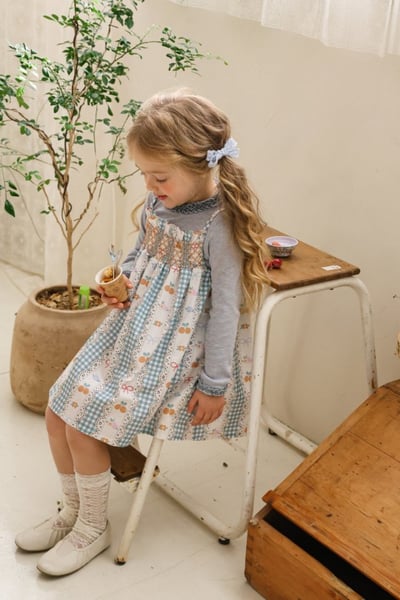 FLO22｜(75-140) 3色滾邊抓皺領上衣15