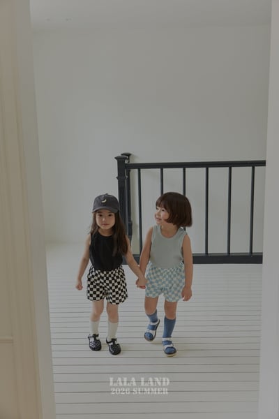 lala land69｜(75-120cm) 3色經典棋盤格紋短褲10