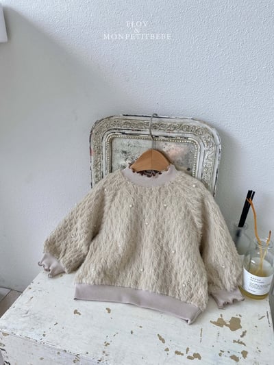 Monpetitbebe17｜(70cm-110cm) 刷毛珍珠上衣3