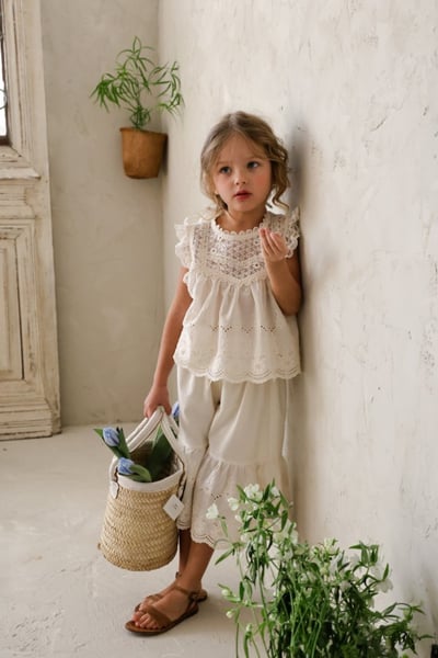 FLO28｜(75-140) 鏤空喇叭七分褲13