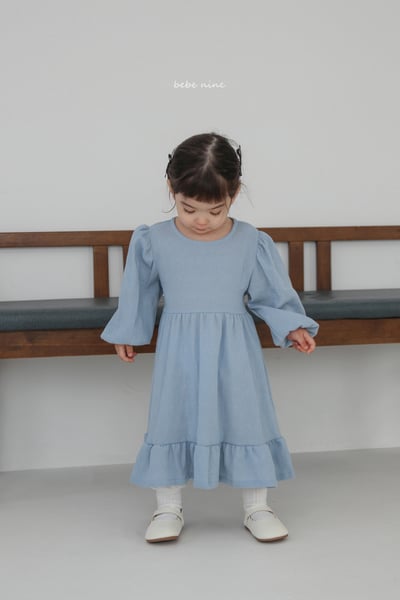 bebe nine01 (65-115) 2色簡約綁帶洋裝7