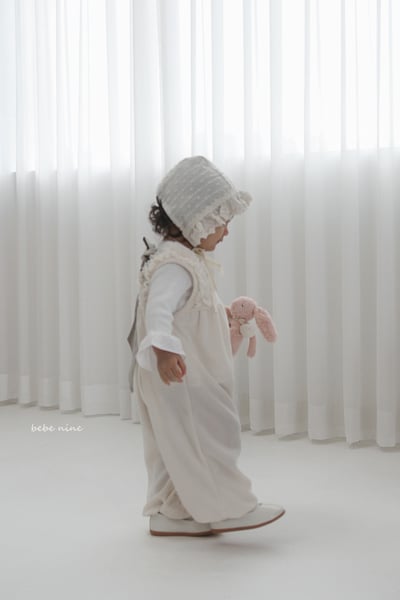 bebe nine26 (65-90) 2色蕾絲滾邊綁帶連身衣10