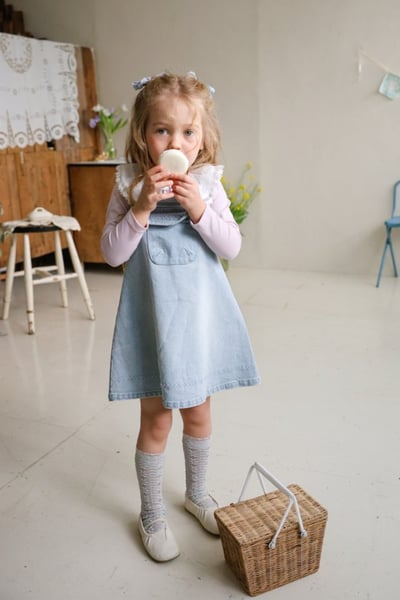 FLO42｜(75-140) 3色蕾絲翻領上衣17