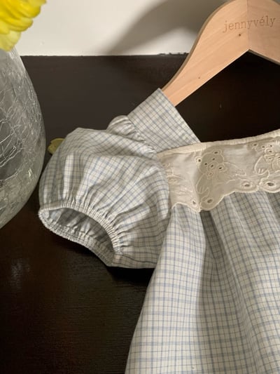 JE45｜(66-120cm) 水藍格紋包屁衣/洋裝23