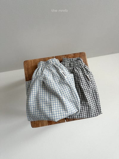 MiniRobe09｜(70-110) 格紋直筒長褲11