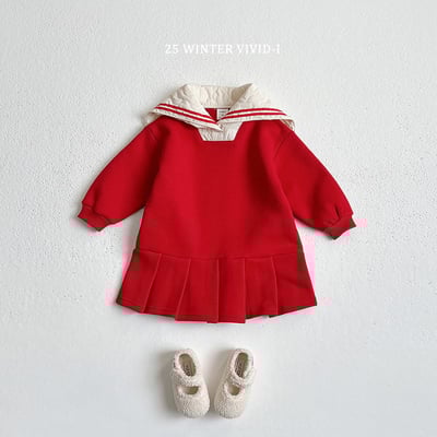 vivid88｜(78cm-125cm) 水手百摺洋裝9