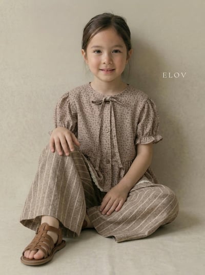 Mon petit16｜(73-118cm) 碎花裙擺公主袖襯衫7