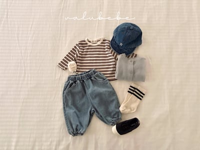 Valubebe35｜(65-90) 牛仔縮口褲11