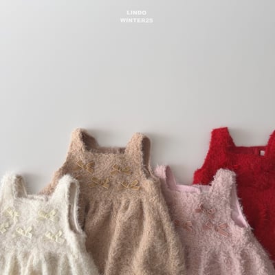 Lindo65｜(80cm-125cm) 緞帶絨毛氣球洋裝2