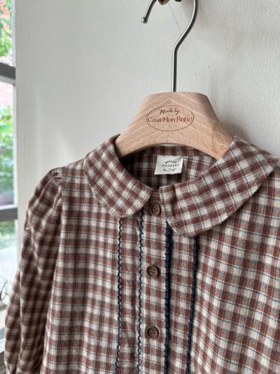 MONBEBE21｜(1y-8y) 冬季格紋滾邊襯衫3