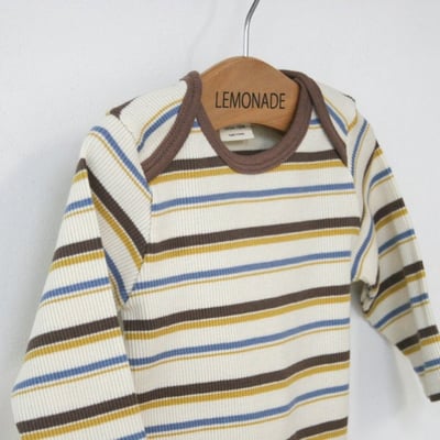 LEMONADE33｜(55cm-85cm) 2色雙條紋包屁衣含帽子19