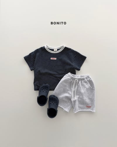 Bonito43｜(75cm-125cm) 2色鬆緊綁帶棉短褲11