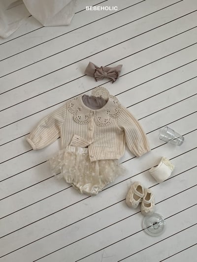 Bebe holic22｜(3m-18m) 花瓣領針織開襟外套7