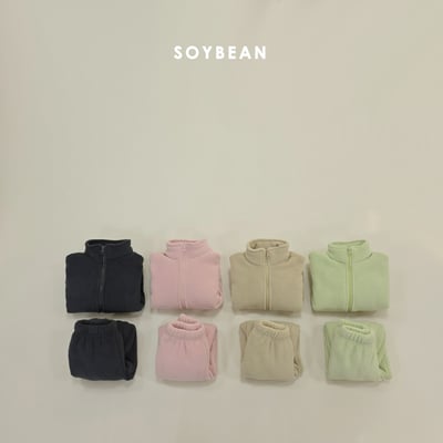 Soybean39｜(75cm-118cm) 刷毛拉鍊外套套裝3