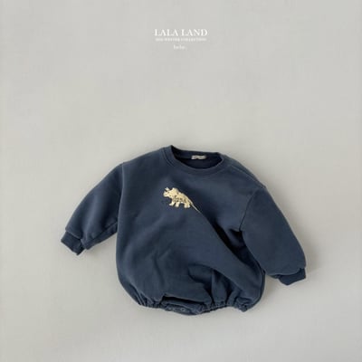 lala land13｜(60cm-83cm) 3色小恐龍內刷毛包屁衣25