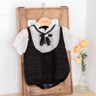 M-KIDS42｜(65-80cm) 雪紡小香風包屁衣3