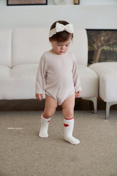 bebe nine01 (0m-36m) 1色愛心高筒襪四雙組15