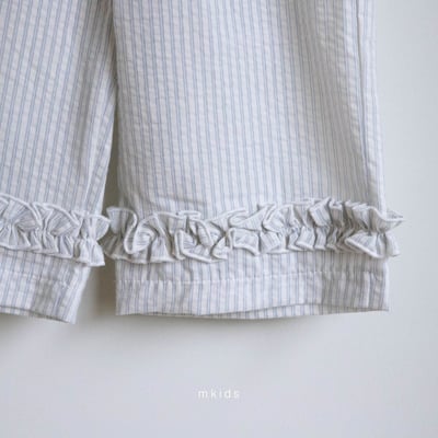 M-KIDS23｜(65-115cm) 條紋滾邊直筒長褲3