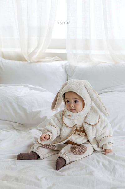 M-KIDS30｜(65-115cm) 2色滾邊縫線雙口袋刷毛外套5