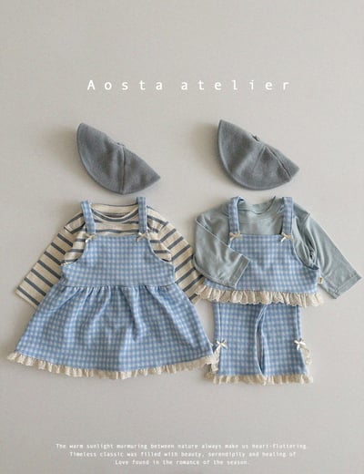 AOSTA｜(4m-5y) 蝴蝶蕾絲吊帶洋裝8
