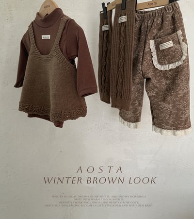 AOSTA49｜(6m-5y) 蕾絲花邊口袋碎花長褲10