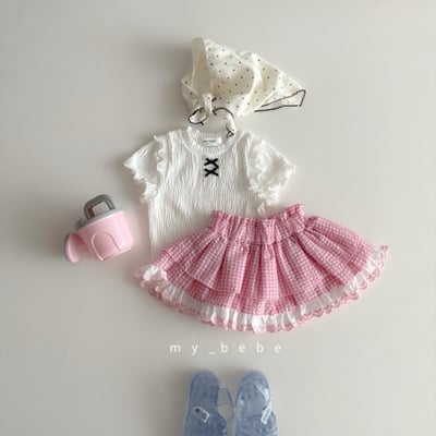 my_bebe27｜(80-120cm) 格紋蓬蓬褲裙11