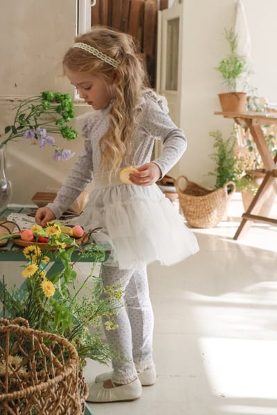 FLO43｜(75-140) 2色薄紗澎澎裙16