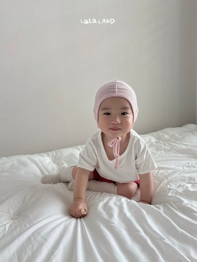lala land38｜(3m-18m) 2色網眼綁帶帽11
