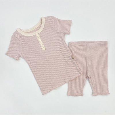 LIME&BLUE03｜(80-118cm)  素色鈕釦居家服8