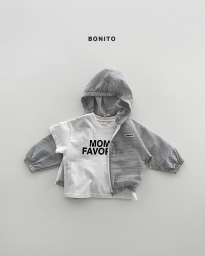 Bonito46｜(75cm-125cm) 3色連帽防風拉鍊外套13