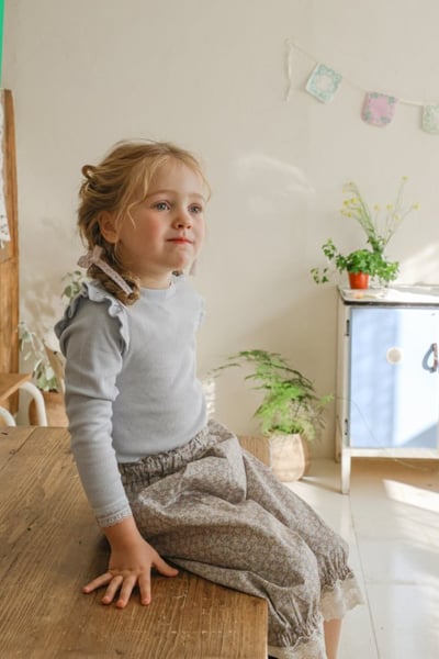 FLO27｜(75-140) 5色荷葉飛袖上衣8