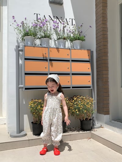 JE51｜(73-120cm) 碎花吊帶連身褲16