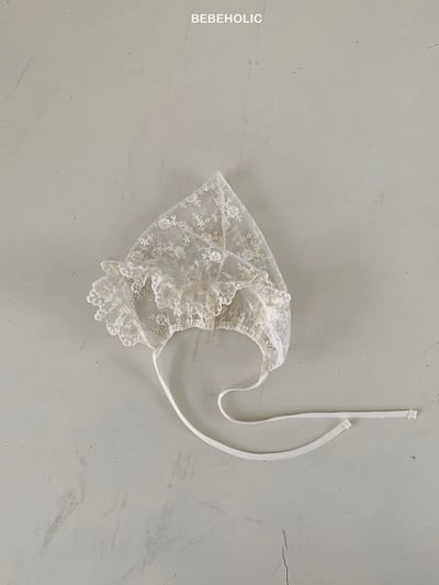 Bebe holic62｜(Free) 蕾絲花邊綁帶帽3
