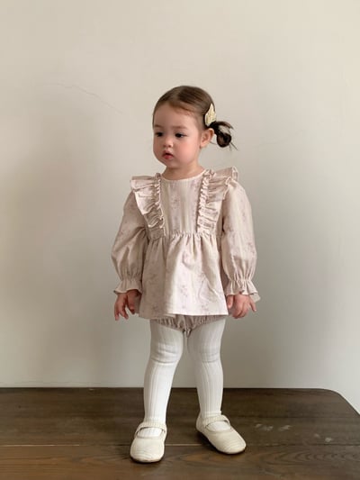 JE619｜(66cm-90cm) 燈芯絨碎花荷葉包屁衣21