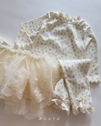 AOSTA15｜(6m-5y) 蕾絲花卉澎澎裙14