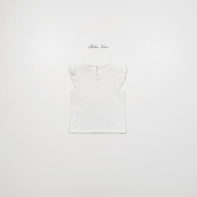 bebe nine20  (65cm-115cm) 3色素色荷葉邊上衣5