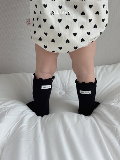 lala land39｜(3m-18m) 3色捲邊無根長襪1