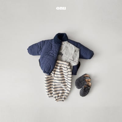 onu 21｜(70cm-115cm) logo刺繡羽絨刷毛外套25