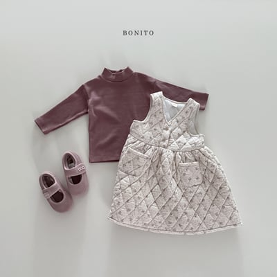 Bonito15｜(75cm-125cm) 絎縫碎花背心洋裝14