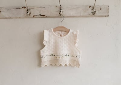 FLO53｜(75-140) 1色針織田園小兔背心18