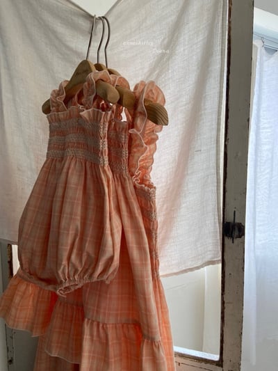 Anne Shirley25｜(1y-5y-mom) 2色格紋抓皺洋裝16